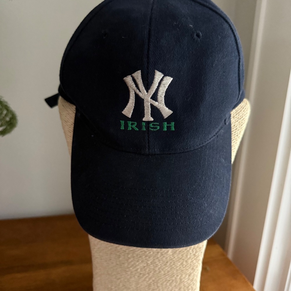 Otto NY Yankees Irish Baseball Cap Navy Blue St Patricks Day Hat Adjustable EUC